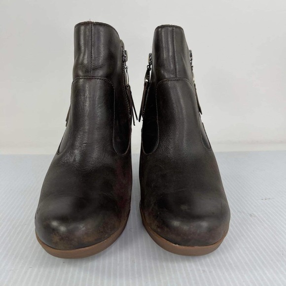 UGG Australia Women's Meredith Brown Wedge double Zip Bootie US 10 Ankle boot - Picture 2 of 10